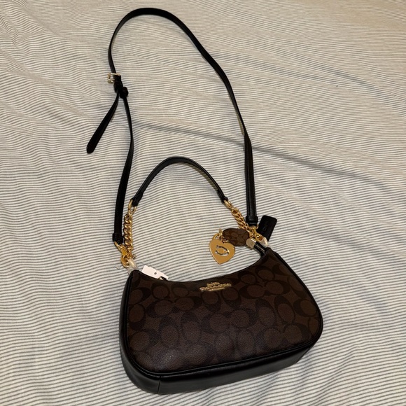Coach Teri Shoulder Bag with Gold Charm - Picture 3 of 13
